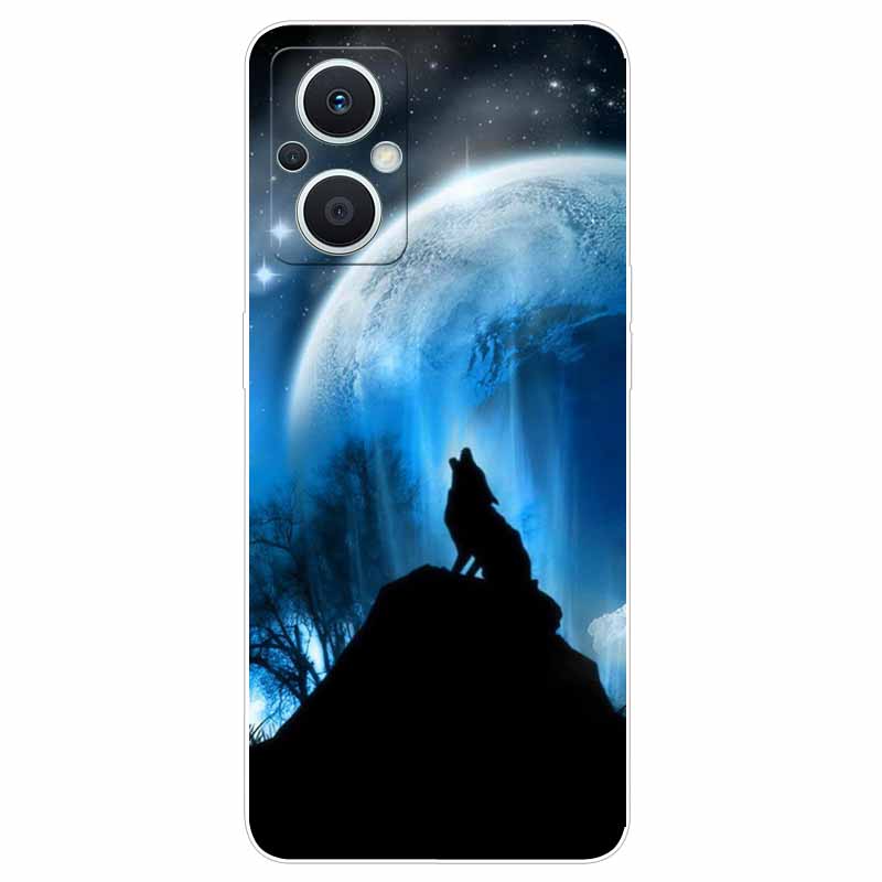 Мягкий чехол для Reno8 Lite Чехол с принтом ТПУ Силиконовый Прозрачный Funda Чехлы для OPPO Reno 8 Lite 5G Чехол Reno8Lite Тонкий Пейзаж Кошка