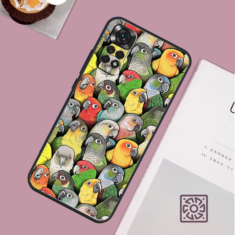 Чехол с разноцветными попугаями для Xiaomi Redmi Note 14 13 12 11 10 15 Pro Plus Redmi 15 13 13C 10C 12C 14C 15C