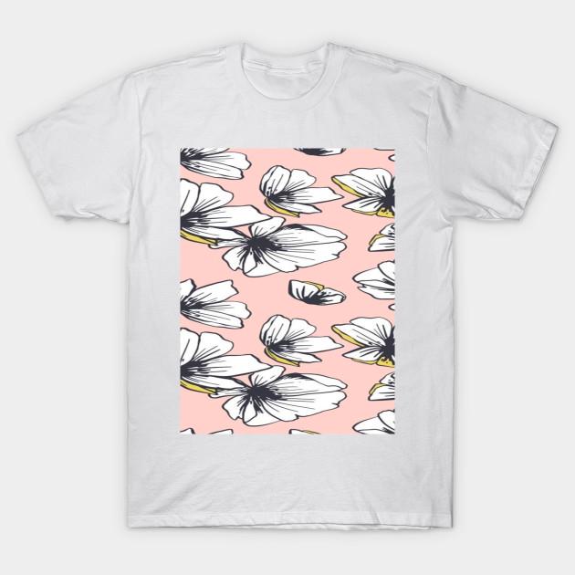 Футболка женская розовая с цветочным графическим рисунком и принтом Harajuku Print Kawaii футболка летняя женская футболка с коротким рукавом топ футболка