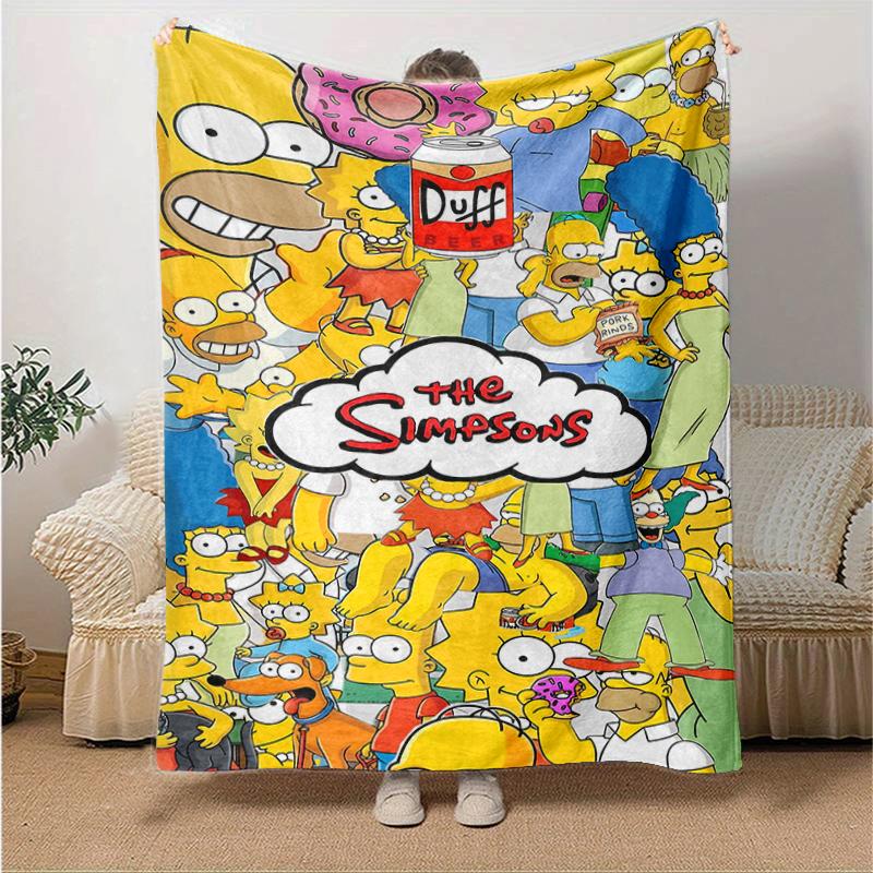1Pc Simpsons Family Adventure Blanket Soft And Comfortable Casual Warm Camping Travel Christmas Halloween Gift M921788