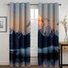 Natural Scenery Pattern High Shading Curtain Snow Mountain Lake Forest Cloud Sun Waterfall Drape for Bedroom Hotel Curtain New