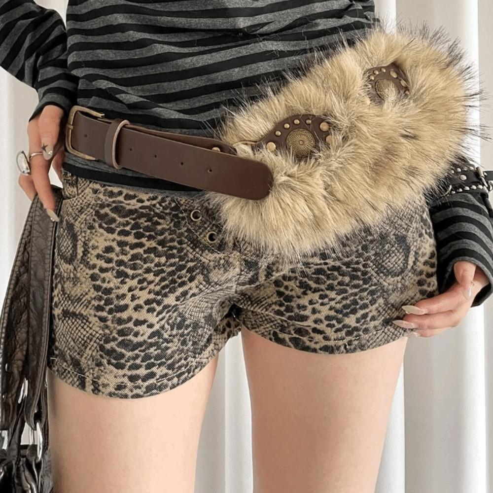 Пояс из искусственного меха, пушистый пояс, пояс из ПУ кожи, пояс Y2K, простой кожаный меховой пояс, украшение для платья