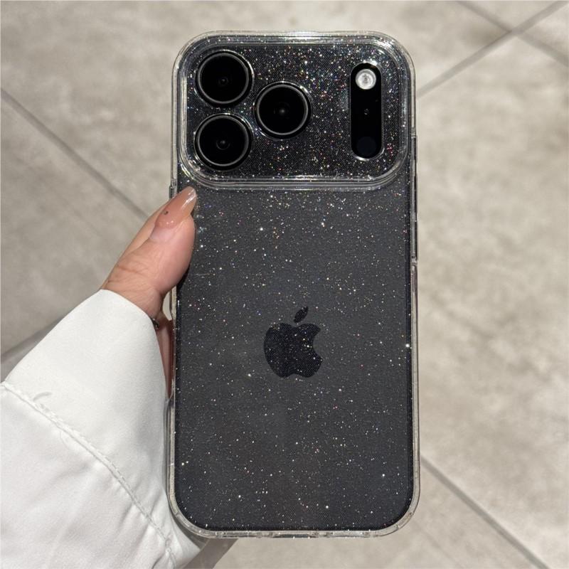 Роскошный Блестящий Силиконовый Прозрачный Чехол для Телефона для iPhone 17 Air 16 15 14 Plus 13 12 17 Pro Max 17Pro Прозрачная Мягкая TPU Накладка