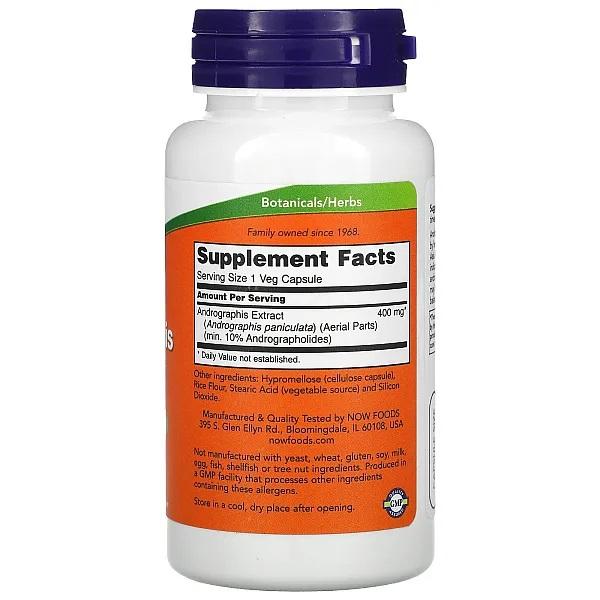 Now Foods ЭКСТРАКТ АНДРОГРАФИСА 400МГ.  90 VCAPS