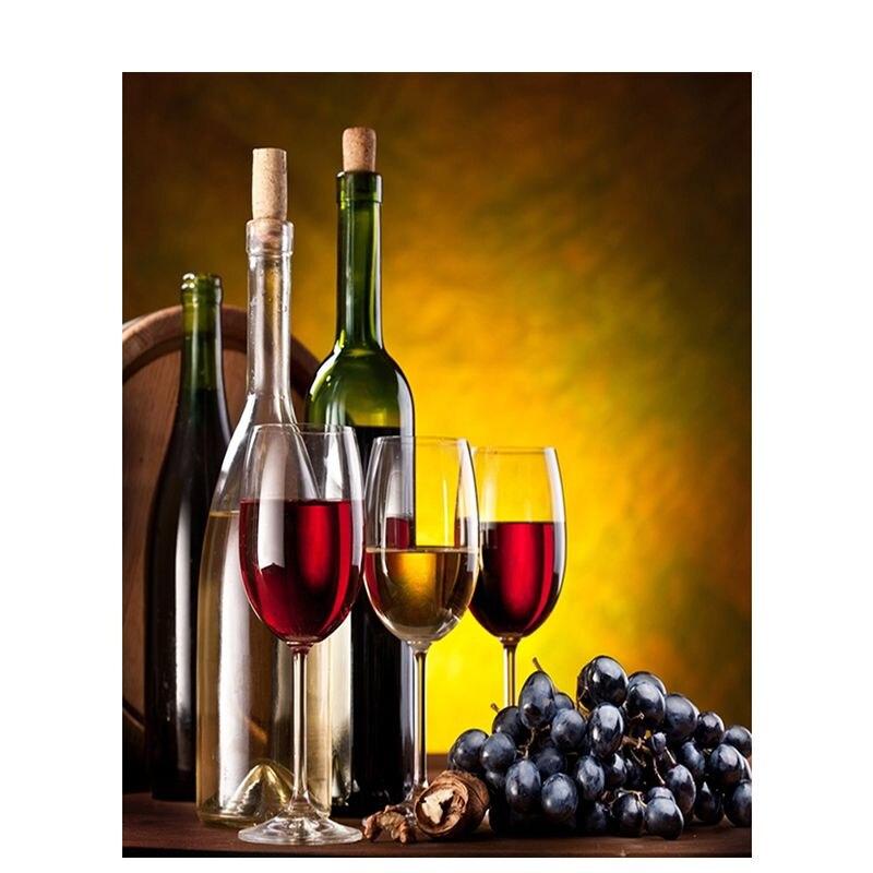 Diamond Painting Fruit Full Round Round Kit 5D Diy Diamond Embroidery Mosaic Red Wine Decorations Home
