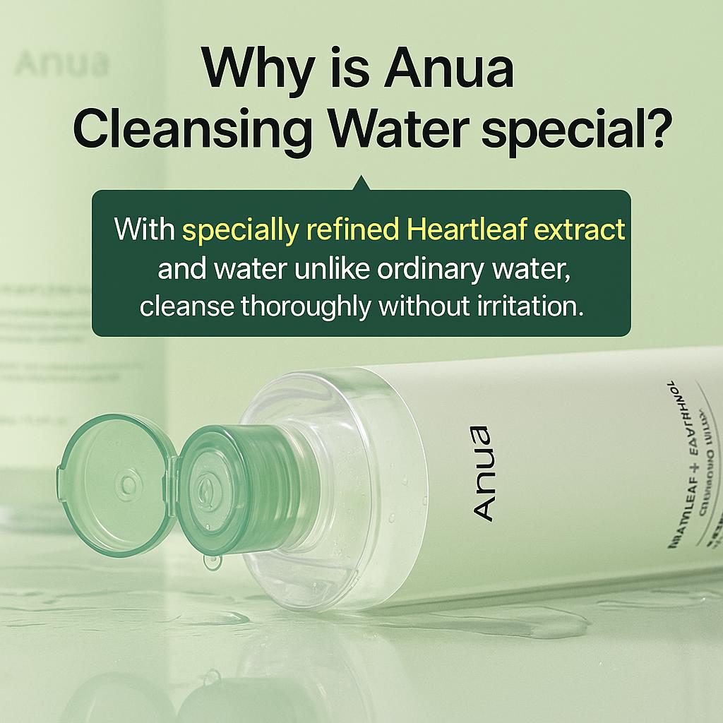 Оригинальная вода для глубокого очищения Anua Heartleaf Mildly Acidic с оливковым молодым