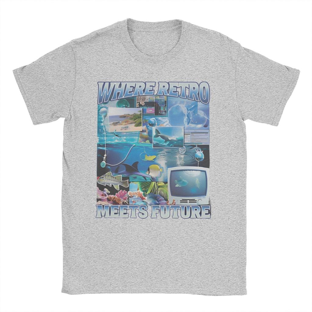 Frutiger Aero Where Retro Meet Future Old Men Women T Shirts School Computer 2000s Tees T-Shirt Pure Cotton 4XL 5XL 6XL Clothing
