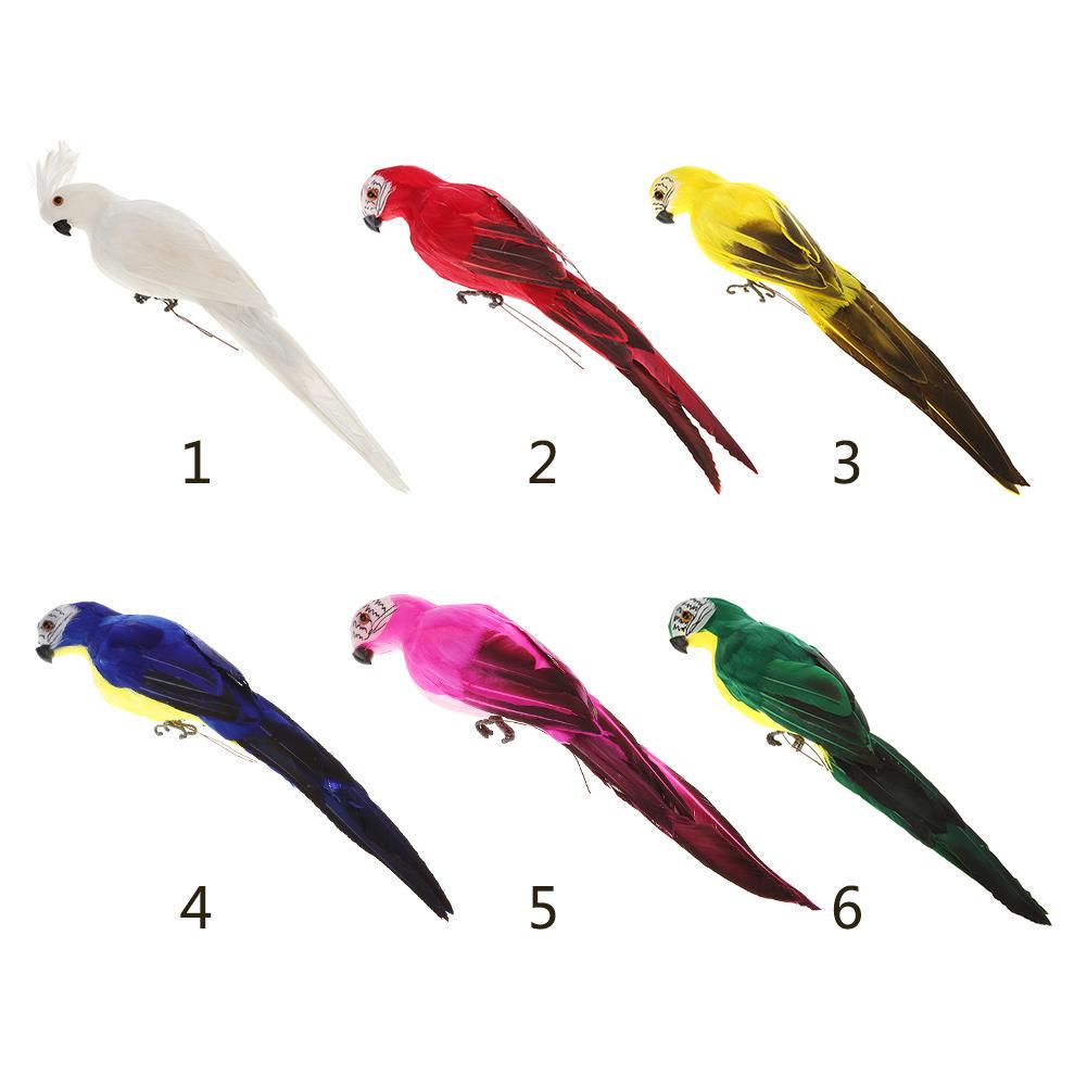 Великобритания Креативные пенопластовые перья Искусственные попугаи Имитация модели птицы Садовый декор