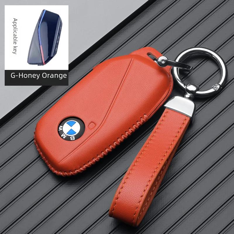 New X1/x7x5 Genuine Leather Key Case For Bmw 7 Series Models Ix/i7/xm740li Shell 735x6 Buckle XB5