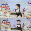 1st Birthday Balloon Cake Scene Decoration for Baby, Boys & Girls – Party Photo Props