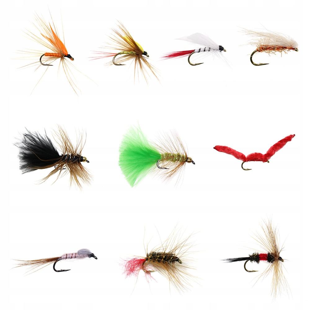 Fly Trout Grayling Salmon Trout Asp Ide Chub Set Of 32 Pcs Baits Flies