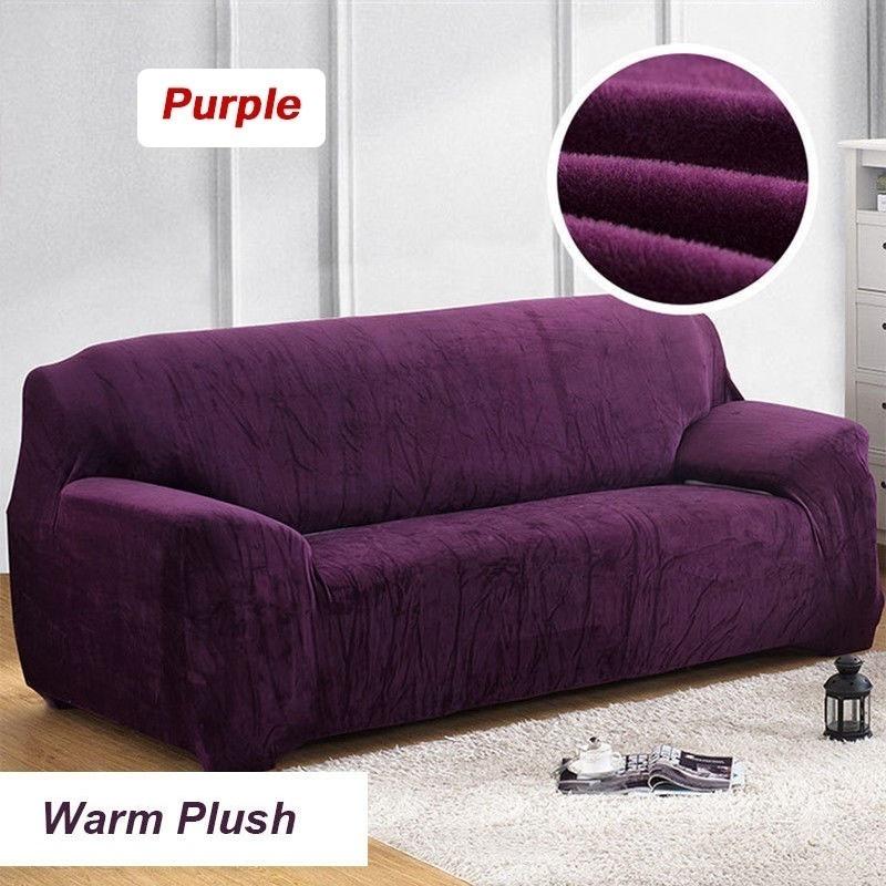 1 2 3 4 Seater Soft Stretch Chair Sofa Covers Couch Cover Elastic Slipcover Protector