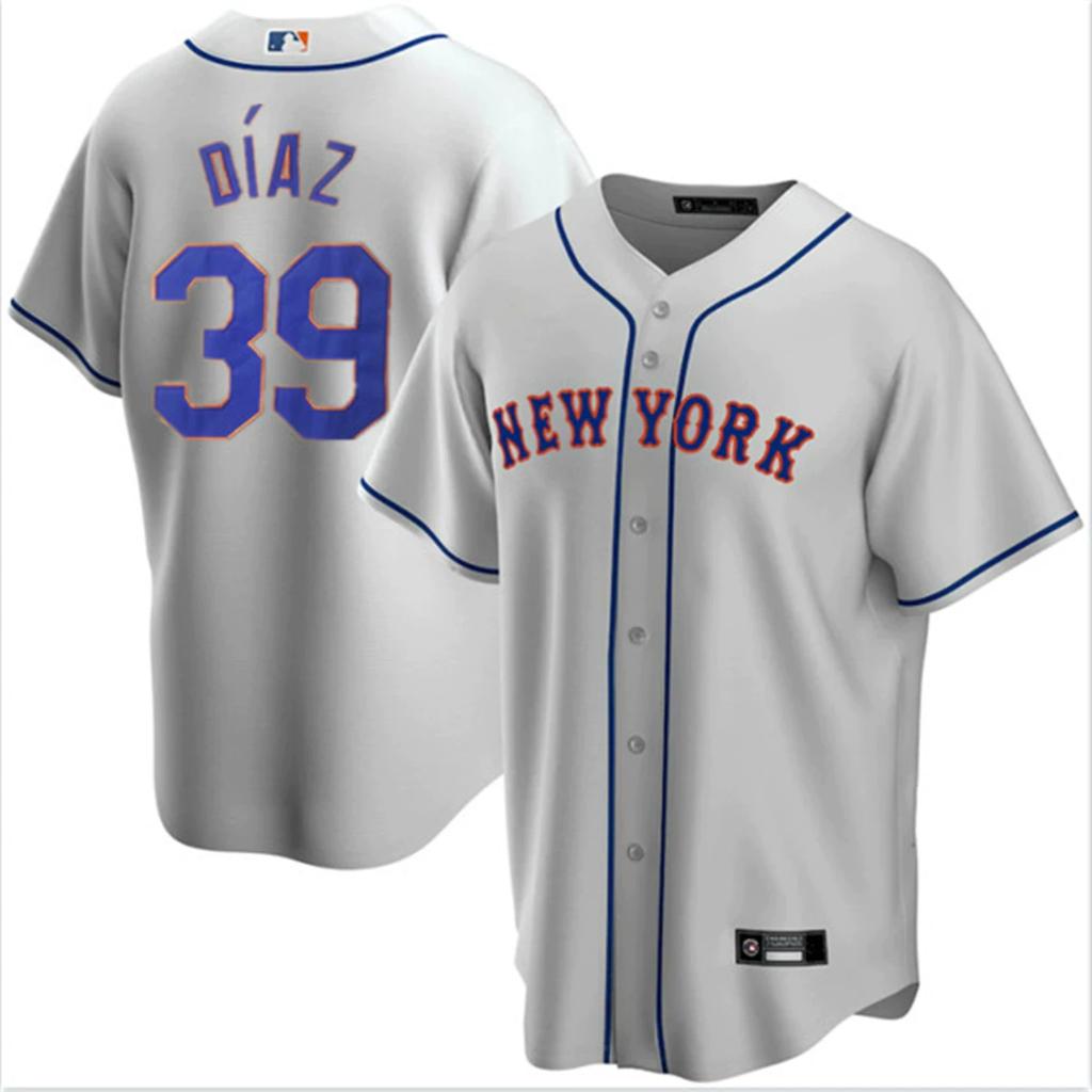 Полностью вышитый номер New York Mets. 39 Мужская бейсбольная майка Диас