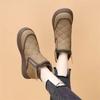 Flat-bottomed snow boots women's 2026 new winter velvet non-slip short boots thickened warm cotton boots snow boots