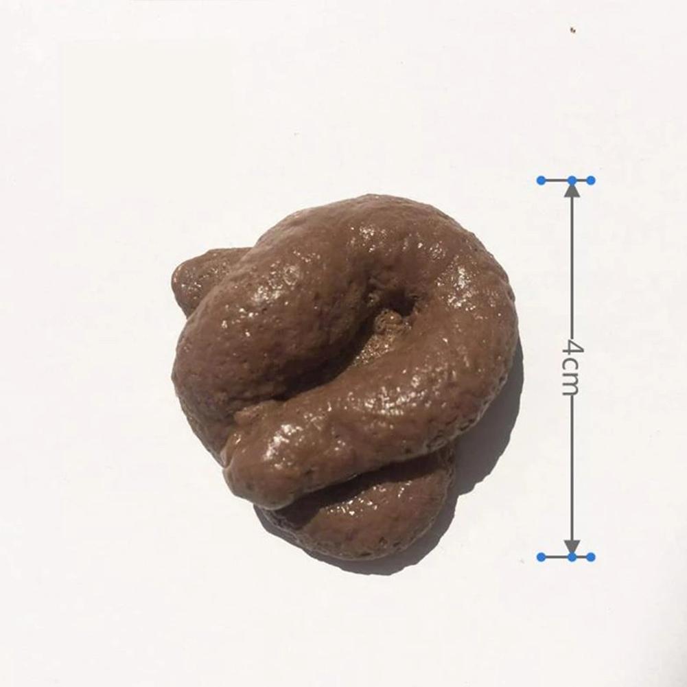Funny Soft Sticky Rubber Realistic Fake Poo Waste Turd Prank Poop Plaything