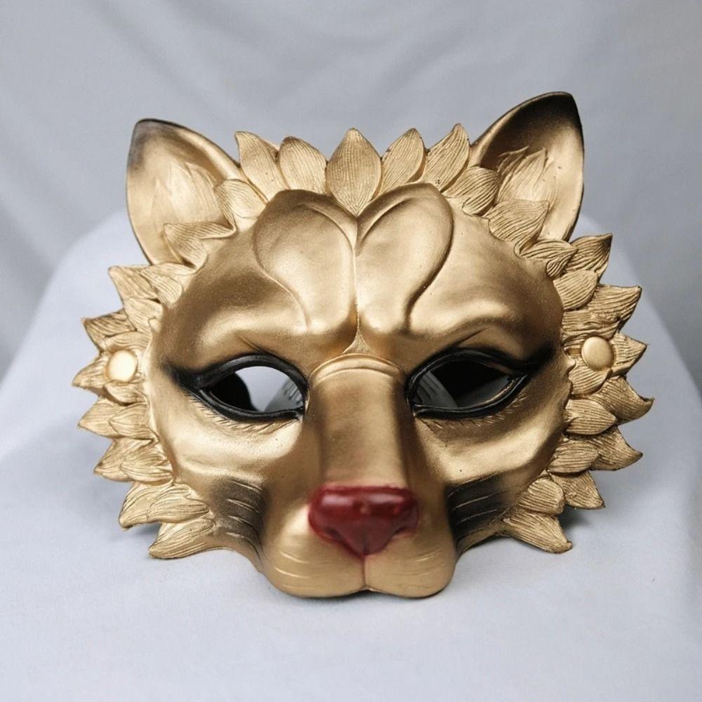 Half Face Lion Half Face Mask Party Supplies Animal Mask Masquerade Cosplay Lion Mask Party