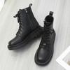 Модные женские ботинки большого размера, зимние новые высококачественные черные матовые женские мотоциклетные ботинки с нескользящей толстой подошвой, повседневные спортивные ботинки