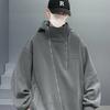 Мужской кардиган-свитшот оверсайз, тяжелый, весенне-осенний, модный брендовый, красивый уличный, в американском ретро-стиле, с капюшоном