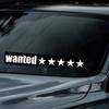 Custom EL Light up Car Window Windshield Stickers 5 Stars Wanted Flashing/Sound Activated for Car Decoration