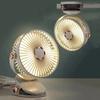 Автомобильный вентилятор на клипсе, 5 скоростей, тихий, перезаряжаемый, настольный, портативный циркулятор воздуха, беспроводной вентилятор со светодиодной подсветкой для офиса Amagi