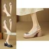Summer Fashion Thick Heel Sandals For Women With Round Toe And Rubber Sole