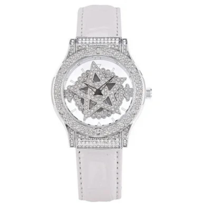 UTHAI L99 женские часы с колесом, вращение на 360 °, пятизвездочные полые полные бриллианты, роскошные водонепроницаемые женские часы с полной звездой неба