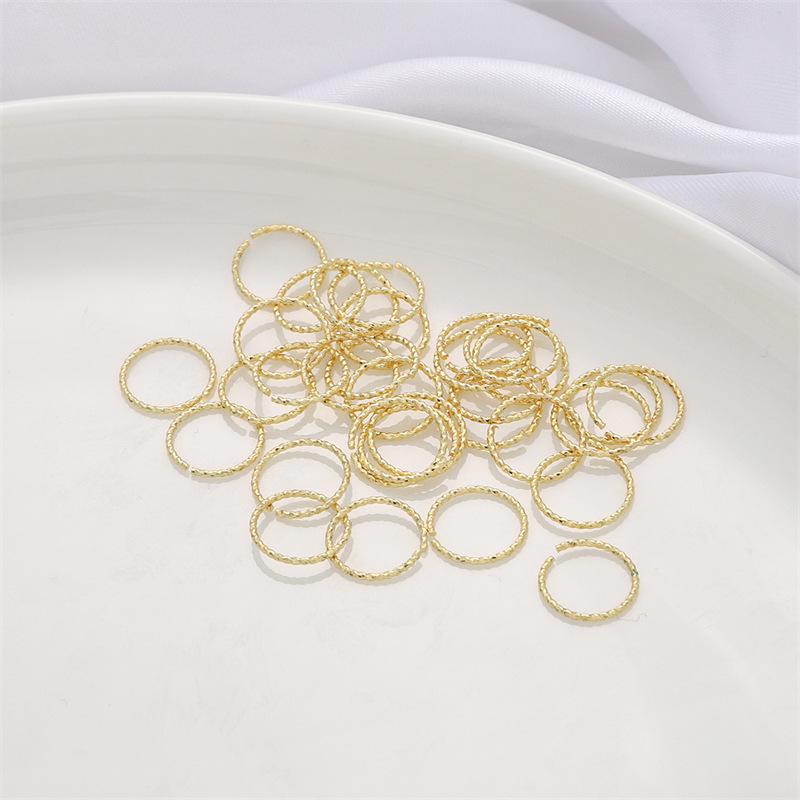 Кольцо-твист из золота 14 карат для изготовления ювелирных изделий - Дистанционная вставка с закрытым/открытым резьбовым дизайном