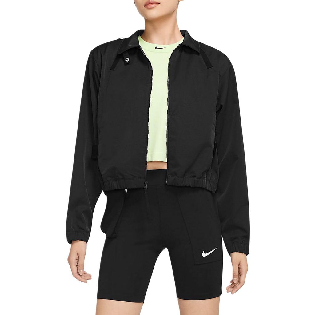 Nike Спортивные куртки Женские Черный Лацкан Умеренный Другое DD4609-010