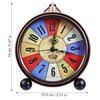 Retro Alarm Clock Metal Silent Table Desk Clock Non Ticking Quartz Movement Bedside Clock for Bedroom