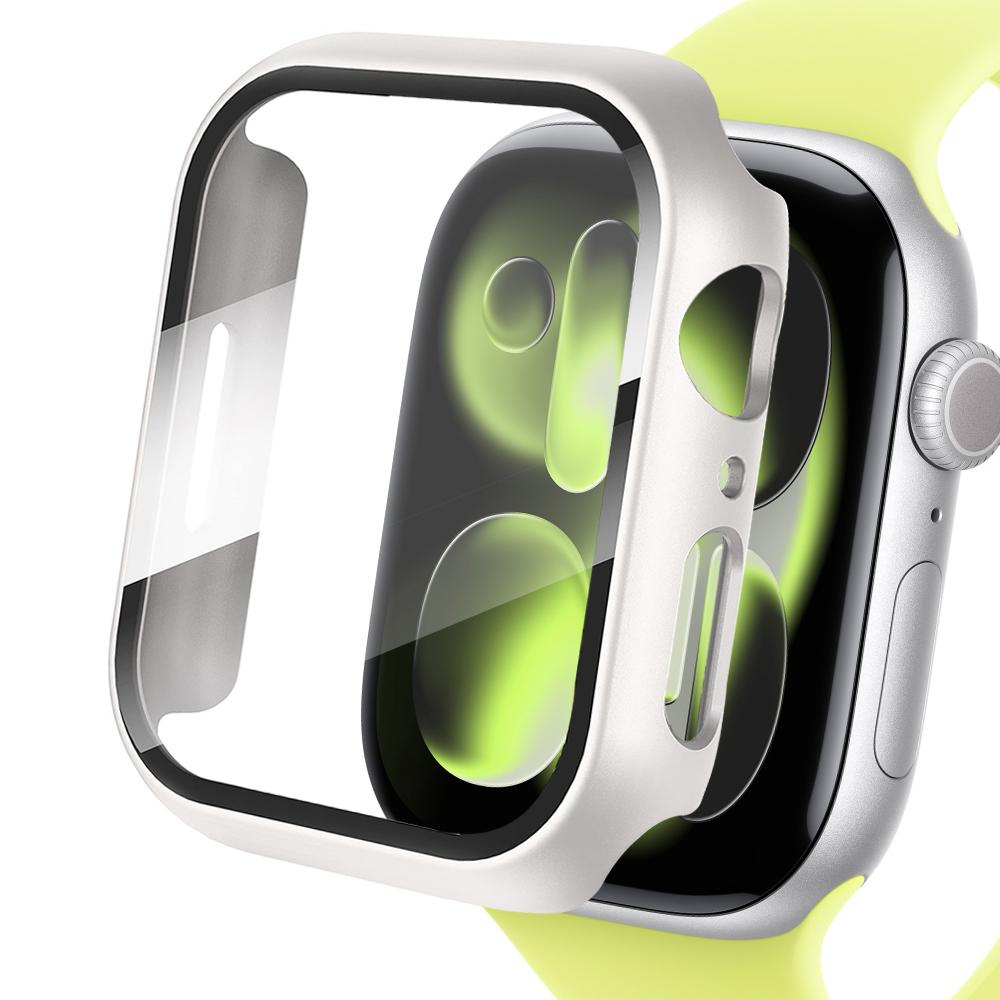 Tempered Glass+Cover For Apple watch Case 46mm 42mm 45mm 41mm 44mm 40 Screen Protector Apple Watch Accessories 11 10 9 6 SE 7 8 7