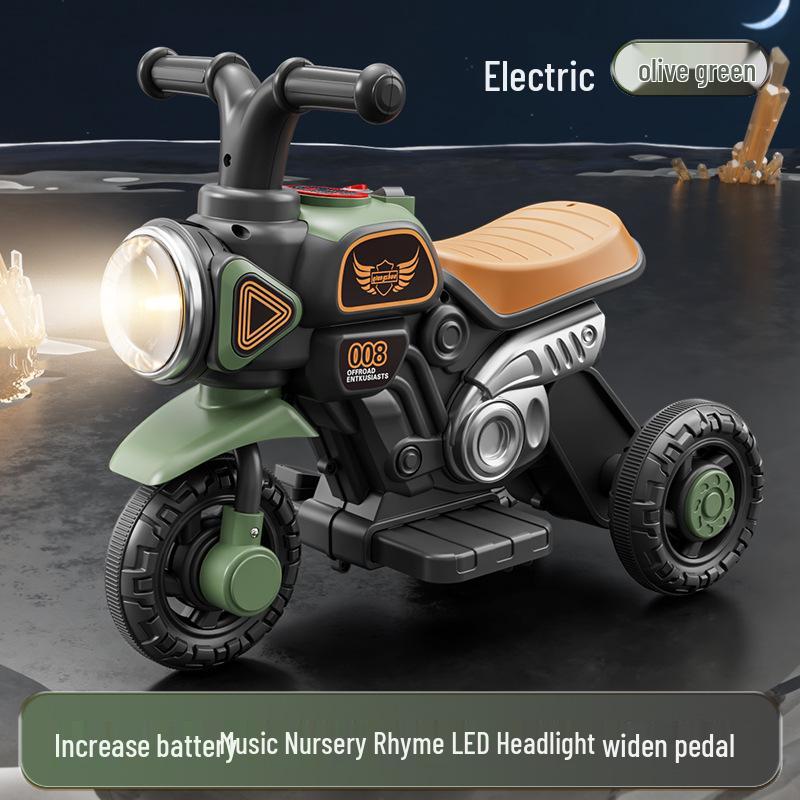 Детский электрический трехколесный велосипед с перезаряжаемым мотором и функцией скольжения – развивающая игрушка для мальчиков и девочек