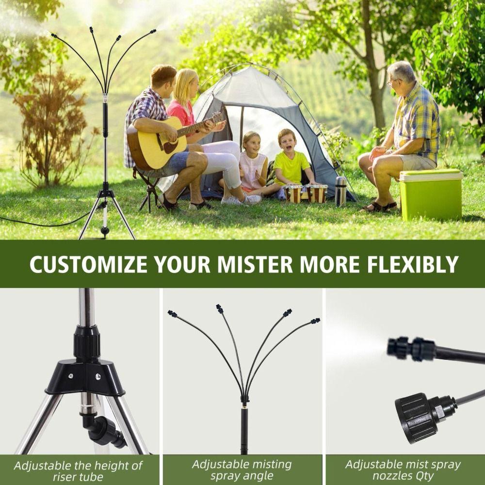 Mist Fan Misting System Adjustable Height Portable Misters Sprayer Water Misters Garden