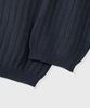 KIIMUIR Washable Cool Touch Henley Neck Crop Knit_Navy