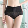 Mid Waist Postpartum Body Shapers Buckle Slimming Buckle Shapers Elastic Seamless Underwear  Female