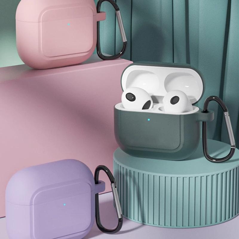 Противоударный мягкий силиконовый защитный чехол для Appe Airpods 3, защитный чехол для наушников Airpods 3 (2021)