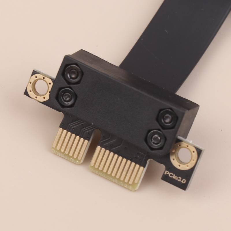 Pcie 3.0 X1 Riser Cable 90° Right Angle Extension Cable High-Speed Pci Express 1X Riser Card Ribbon Extender