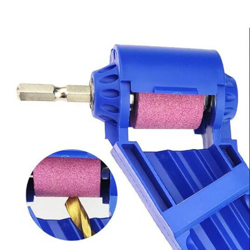 1pc Portable Drill Bit Sharpener with Grinding Wheel Corundum Grinding Wheel Bit Tool Drill Bit Sharpening Machine Grinder Polishing