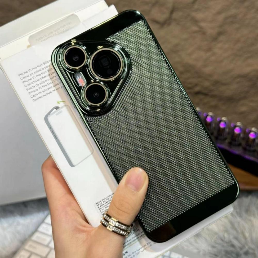 Huawei Pura 80 P80 P70 P60 P50 Pura70 Pro Plus Ультра Охлаждающая Сетчатая Дышащая Крышка Роскошный Гальванизированный Глянцевый Бронированный Чехол