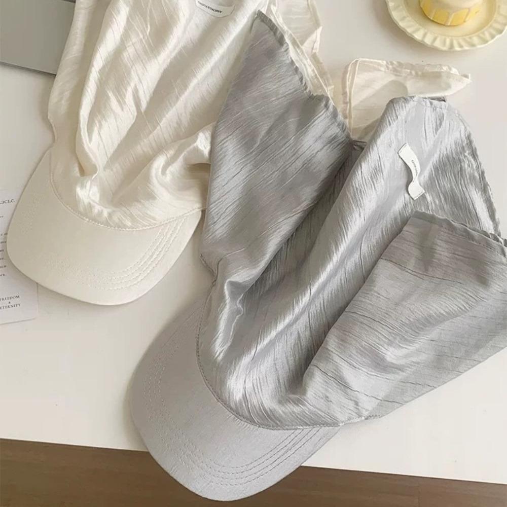 Satin Headscarf Baseball Cap Y2K Peaked Cap Retro Sunscreen Beach Hat  Outdoor