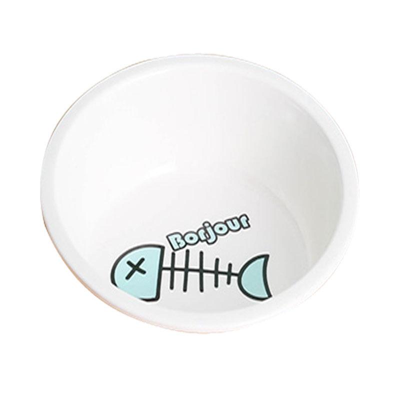 Двойная миска для домашних животных с приподнятой деревянной рамой для кошек и собак - индивидуальные узоры и логотип