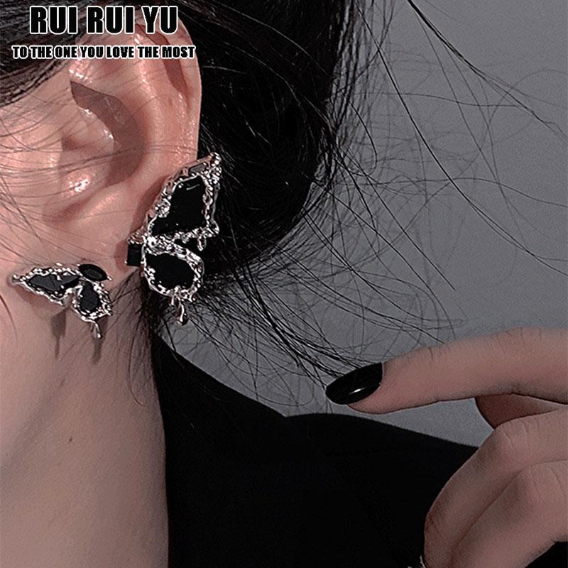 CANXING инкрустированные цирконием черные серьги-бабочки женские индивидуальные модные серьги свадебные украшения подарки на день рождения