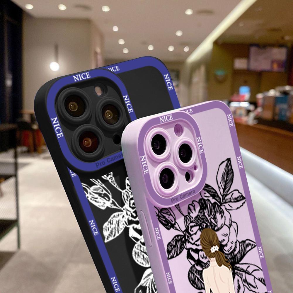 Phone Case Soft Rubber TPU Cellphone Casing Full Cover Camera Protection Design Shockproof Cover for Samsung