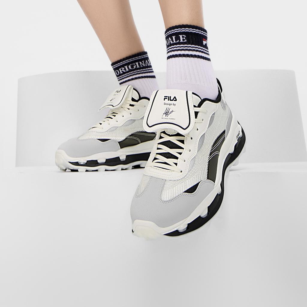 Fila KM2 Минималистичная Мода Универсальные Низкие Повседневные Кроссовки Женские кроссовки Белый Серый Черный F12W433105FCA