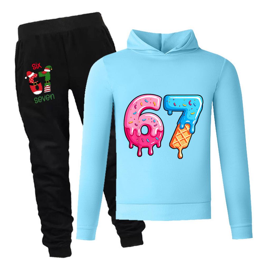 Детский пуловер с длинным рукавом свободного кроя с принтом в виде букв, комплект