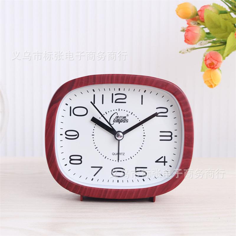 Compass silent alarm clock for students with large characters for the elderly clock for children's bedroom bedside clock ornament