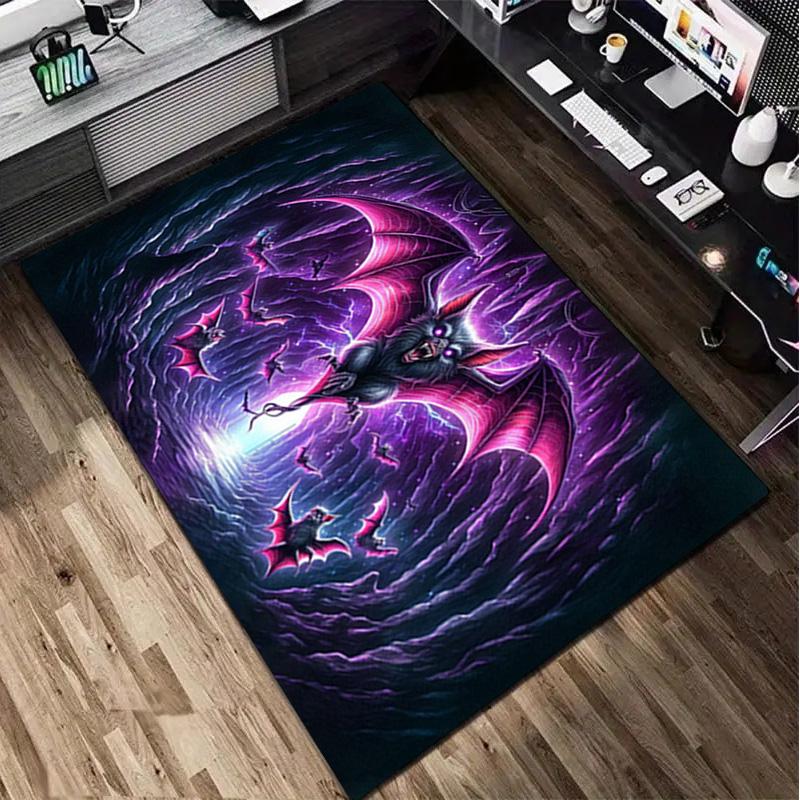 Halloween bat Print Rug - Computer Chair Area Rug home decoration Carpet For Living Room Bedroom Flooring Mat