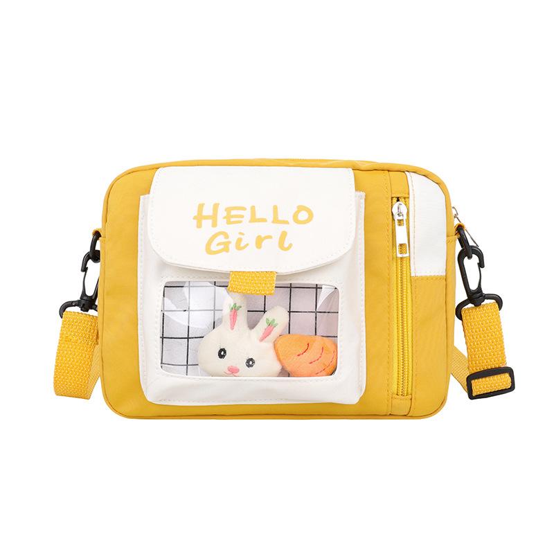 Холщовая сумка для гриля, маленькая сумка через плечо, японская студенческая милая сумка на плечо, прозрачная желеобразная сумка