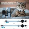 Reflective Pet Collar with Waterproof Tracker-Holder Adjustable Pet Nylon Collar CatsCollar Breakaway Safety Collar