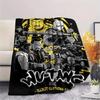 1 шт. Фланелевое одеяло с принтом Wu-Tang Clan, Высокое качество, Удобное для всех сезонов, Декор для дома, Тепло и комфорт