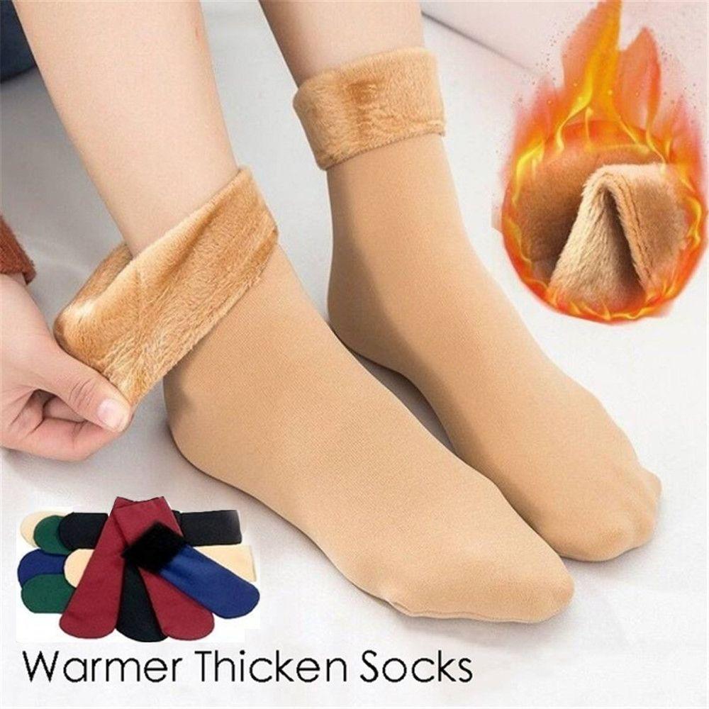 Seamless Thermal Wool Cashmere Velvet Floor Hosiery Sleeping Socks Thicken Snow Socks
